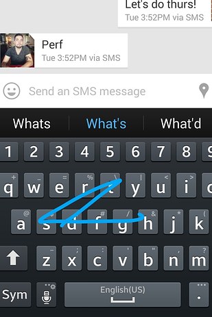 Android Swipe Gestures for typing